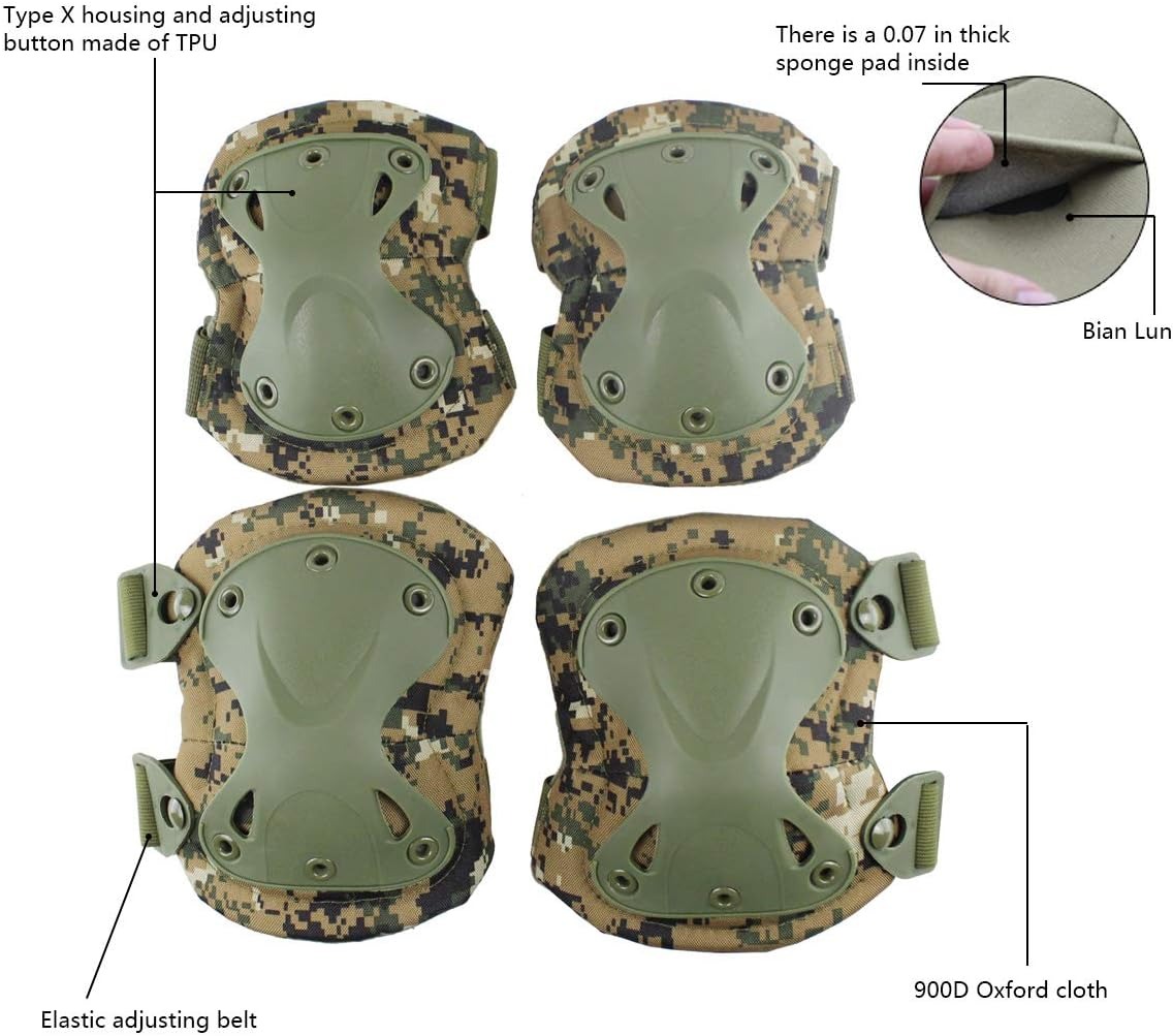 مجموعة واقيات الركبة والكوع ال - مراجعة Mountain Biking Elbow Pads وسعره